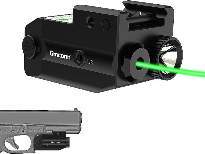 Rechargeable Tactical Flashlight Green Laser Dot Sight Combo